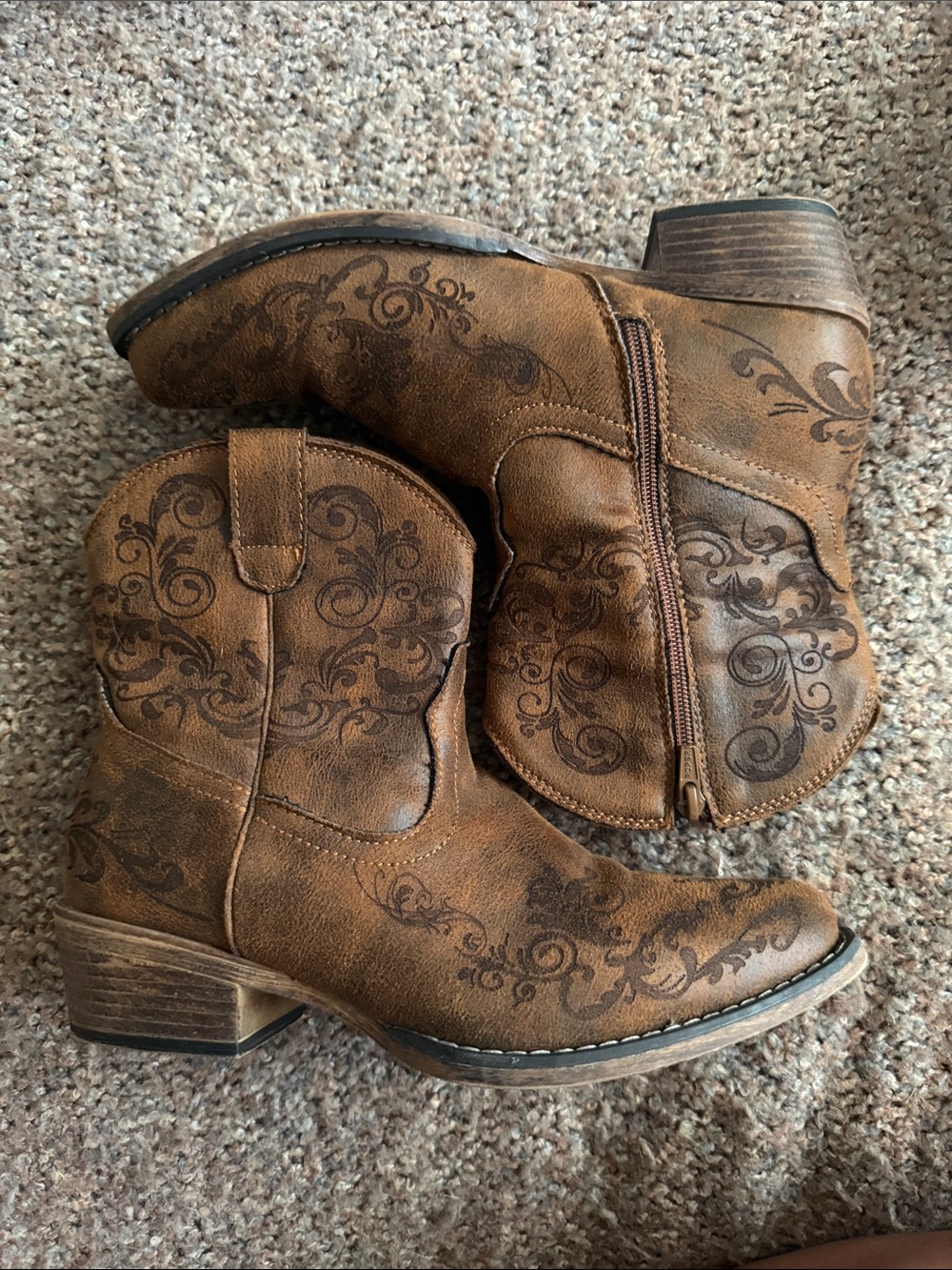 Roper Brown Women's Boot Interior Label